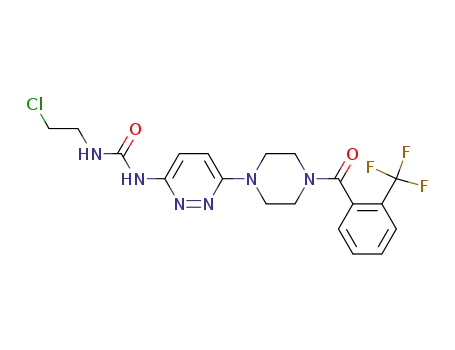 Piperazine,
1-[6-[[[(2-chloroethyl)amino]carbonyl]amino]-3-pyridazinyl]-4-[2-(trifluoro
methyl)benzoyl]-