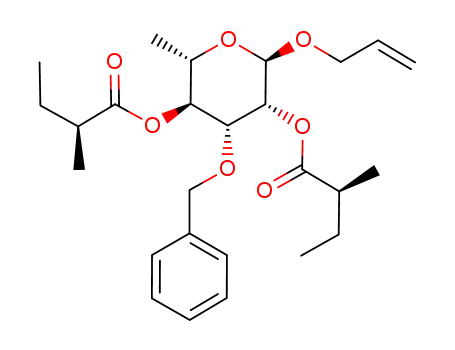 allyl 2,4-di-O-[(2S)-2-methylbutyryl]-3-O-benzyl-α-L-rhamnopyranoside