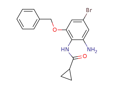 cyclopropanecarboxylic acid (2-amino-6-benzyloxy-4-bromo-phenyl)-amide