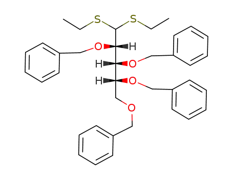 Molecular Structure of 64520-63-4 (2,3,4,5-tetra-O-benzyl diethyl dithioacetal D-arabinose)