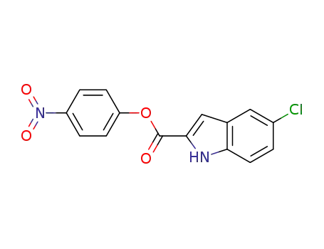 Molecular Structure of 365996-91-4 (1H-Indole-2-carboxylic acid, 5-chloro-, 4-nitrophenyl ester)