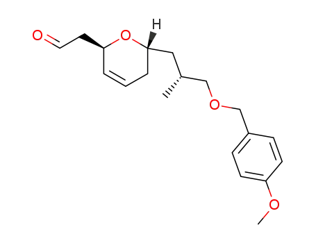 Molecular Structure of 259199-01-4 ({(2R)-6-[3-(4-methoxybenzyloxy)-2-methyl-propyl]-(2R,6S)-5,6-dihydro-2H-pyran-2-yl}acetaldehyde)