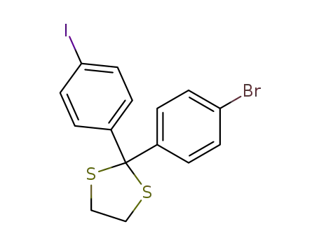 2-(4-bromophenyl)-2-(4-iodophenyl)-[1,3]dithiolane
