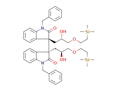 (3S,3'S)-1,1'-Dibenzyl-3,3'-bis-[(S)-2-hydroxy-3-(2-trimethylsilanyl-ethoxy)-propyl]-1,3,1',3'-tetrahydro-[3,3']biindolyl-2,2'-dione