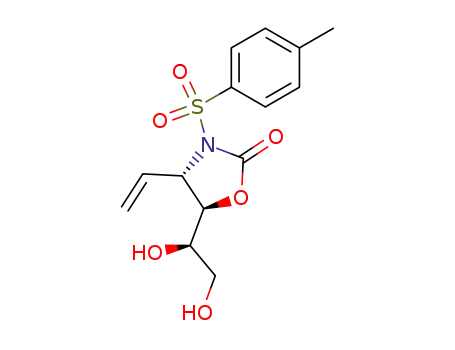 2-Oxazolidinone,
5-[(1R)-1,2-dihydroxyethyl]-4-ethenyl-3-[(4-methylphenyl)sulfonyl]-,
(4S,5R)-