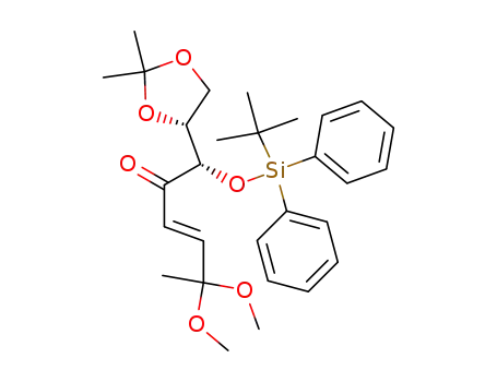 E-(2R,3S)-3-O-(tert-butyldiphenylsilyl)-1,2-O-isopropylidene-5-octene-4,7-dione-1,2,3-triol, 7-dimethyl ketal