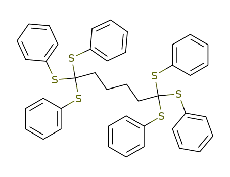 Molecular Structure of 83711-09-5 (1,1,1,6,6,6-hexakis(phenylthio)hexane)