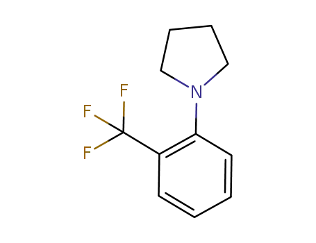 Molecular Structure of 893086-73-2 (1-(2-trifluoromethyl-phenyl)pyrrolidine)