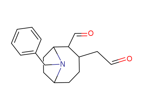 Molecular Structure of 105309-55-5 (9-Azabicyclo[4.2.1]nonane-3-acetaldehyde, 2-formyl-9-(phenylmethyl)-)