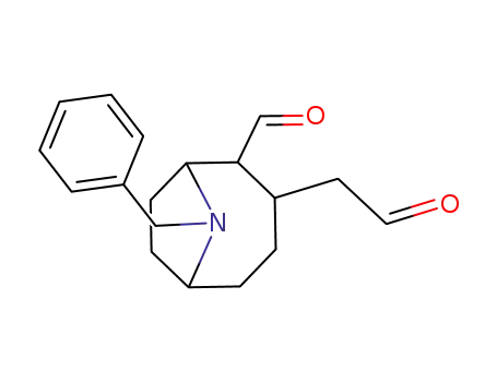 Molecular Structure of 105309-55-5 (9-Azabicyclo[4.2.1]nonane-3-acetaldehyde, 2-formyl-9-(phenylmethyl)-)