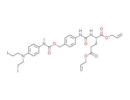 diallyl 4-{N-[4'-bis(2''-iodoethyl)aminophenyl]-N-methylcarbamoyloxymethyl}phenylcarbamoyl-L-glutamate