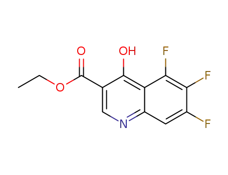 Molecular Structure of 836619-82-0 (3-Quinolinecarboxylic acid, 5,6,7-trifluoro-1,4-dihydro-4-oxo-, ethyl
ester)