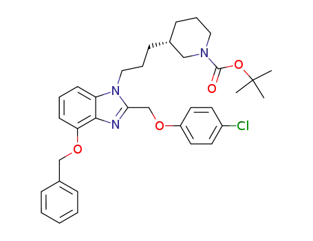 1-Piperidinecarboxylic acid,
3-[3-[2-[(4-chlorophenoxy)methyl]-4-(phenylmethoxy)-1H-benzimidazol-
1-yl]propyl]-, 1,1-dimethylethyl ester, (R)-