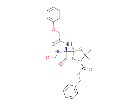 Benzyl 6α-(formamido)-6β-(phenoxyacetamido)penicillanate