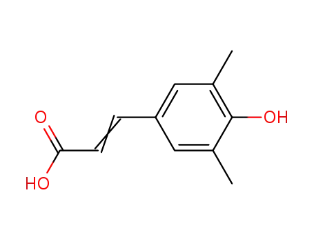 Molecular Structure of 7733-57-5 (3,5-dimethyl-4-hydroxycinnamic acid)