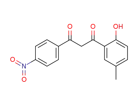 Molecular Structure of 106149-34-2 (1,3-Propanedione, 1-(2-hydroxy-5-methylphenyl)-3-(4-nitrophenyl)-)