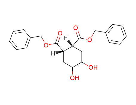 Molecular Structure of 838906-50-6 (1,2-Cyclohexanedicarboxylic acid, 4,5-dihydroxy-, bis(phenylmethyl)
ester, (1R,2S)-rel-)