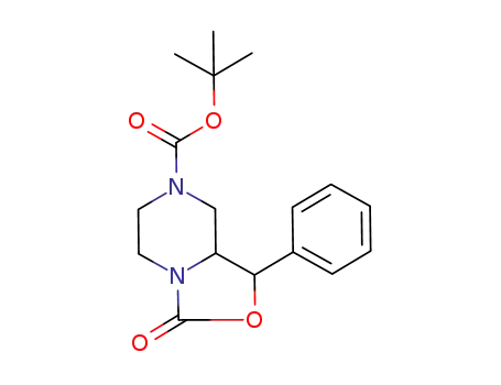 3H-Oxazolo[3,4-a]pyrazine-7(1H)-carboxylic acid,
tetrahydro-3-oxo-1-phenyl-, 1,1-dimethylethyl ester