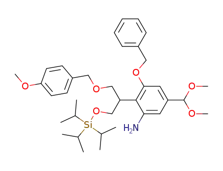 3-benzyloxy-5-dimethoxymethyl-2-[2-(4-methoxy-benzyloxy)-1-triisopropylsilanyloxymethyl-ethyl]-phenylamine