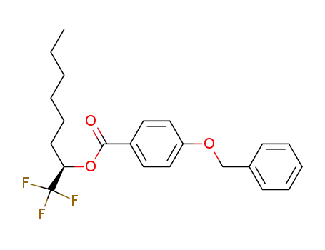 Molecular Structure of 121170-46-5 (Benzoic acid, 4-(phenylmethoxy)-, 1-(trifluoromethyl)heptyl ester, (R)-)