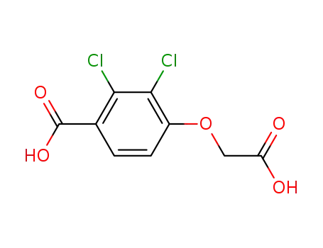 Molecular Structure of 66584-08-5 (Benzoic acid, 4-(carboxymethoxy)-2,3-dichloro-)