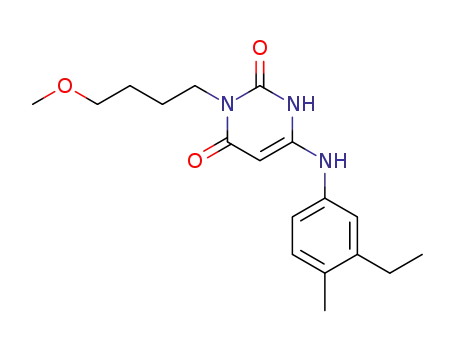 2,4(1H,3H)-Pyrimidinedione,
6-[(3-ethyl-4-methylphenyl)amino]-3-(4-methoxybutyl)-