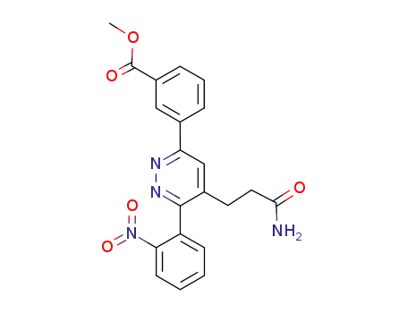 Benzoic acid,
3-[5-(3-amino-3-oxopropyl)-6-(2-nitrophenyl)-3-pyridazinyl]-, methyl
ester