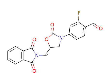 4-((5S)-5-((1,3-dioxo-1,3-dihydro-2H-isoindol-2-yl)methyl)-2-oxo-1,3-oxazolidin-3-yl)-2-fluorobenzaldehyde