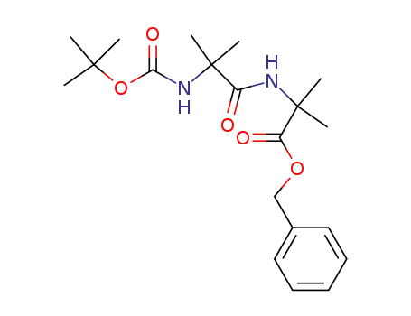 Molecular Structure of 79118-36-8 (Alanine, N-[(1,1-dimethylethoxy)carbonyl]-2-methylalanyl-2-methyl-,
phenylmethyl ester)