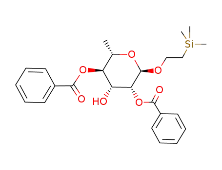 Molecular Structure of 146934-37-4 (2-(Trimethylsilyl)ethyl 2,4-di-O-benzoyl-α-L-rhamnopyranoside)