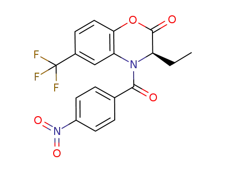 2H-1,4-Benzoxazin-2-one,
3-ethyl-3,4-dihydro-4-(4-nitrobenzoyl)-6-(trifluoromethyl)-, (3R)-