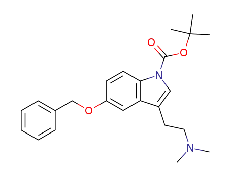Molecular Structure of 297751-69-0 (benzyloxy-3-[2-(dimethylamino)ethyl]-1H-indole-1-carboxylic acid tert-butyl ester)