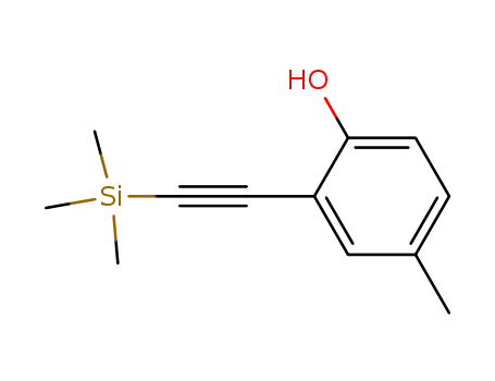 Molecular Structure of 183589-03-9 (Phenol, 4-methyl-2-[(trimethylsilyl)ethynyl]-)