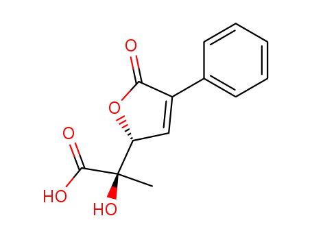 Molecular Structure of 129266-26-8 (2-C-(2,5-dihydro-2-oxo-3-phenylfur-5-yl)lactic acid)
