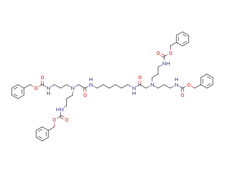 (3-{(3-Benzyloxycarbonylamino-propyl)-[(6-{2-[bis-(3-benzyloxycarbonylamino-propyl)-amino]-acetylamino}-hexylcarbamoyl)-methyl]-amino}-propyl)-carbamic acid benzyl ester