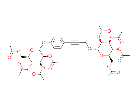 Acetic acid (2R,3S,4S,5R,6R)-4,5-diacetoxy-6-acetoxymethyl-2-{4-[3-((2S,3S,4S,5R,6R)-3,4,5-triacetoxy-6-acetoxymethyl-tetrahydro-pyran-2-yloxy)-prop-1-ynyl]-phenoxy}-tetrahydro-pyran-3-yl ester