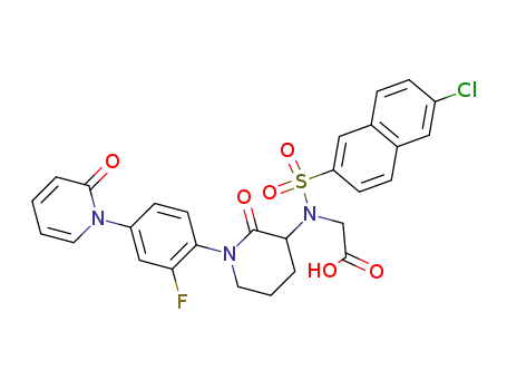 ((6-Chloronaphthalene-2-sulfonyl)-{1-[2-fluoro-4-(2-oxo-2H-pyridin-1-yl)phenyl]-2-oxo-piperidin-3-yl}-amino)acetic acid