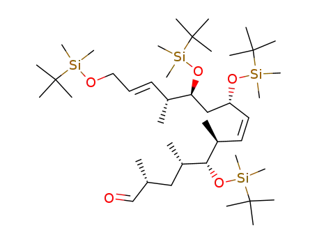 (7Z,13E)-(2R,4S,5R,6S,9S,11S,12R)-5,9,11,15-Tetrakis-(tert-butyl-dimethyl-silanyloxy)-2,4,6,12-tetramethyl-pentadeca-7,13-dienal