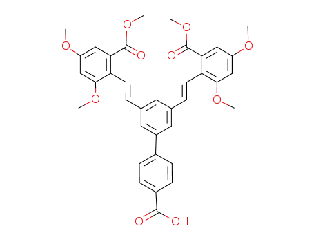 3',5'-bis-[2-(2,4-dimethoxy-6-methoxycarbonyl-phenyl)-vinyl]-biphenyl-4-carboxylic acid