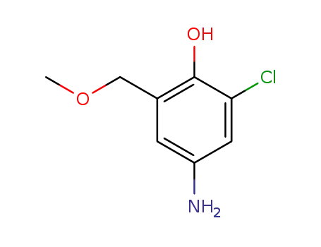 Molecular Structure of 96132-56-8 (Phenol, 4-amino-2-chloro-6-(methoxymethyl)-)