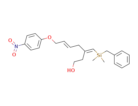 (E)-3-[1-(Benzyl-dimethyl-silanyl)-meth-(Z)-ylidene]-7-(4-nitro-phenoxy)-hept-5-en-1-ol