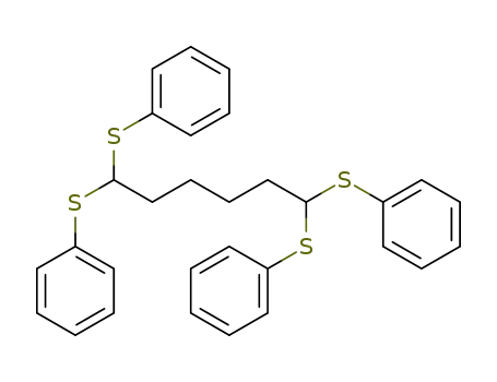 Molecular Structure of 70871-25-9 (1,1,6,6-tetrakis(phenylthio)hexane)