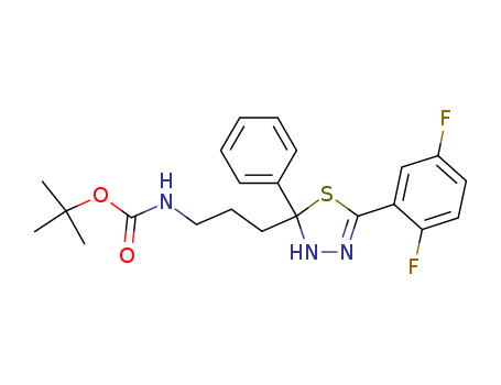 CarbaMic acid, [3-[5-(2,5-difluorophenyl)-2,3-dihydro-2-phenyl-1,3,4-thiadiazol-2-yl]propyl]-, 1,1-diMethylethyl ester (9CI)