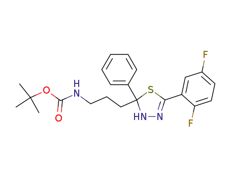 카르바믹산, [3-[5-(2,5-디플루오로페닐)-2,3-디히드로-2-페닐-1,3,4-티아디아졸-2-일]프로필]-, 1,1-디메틸에틸 에스테르( 9CI)