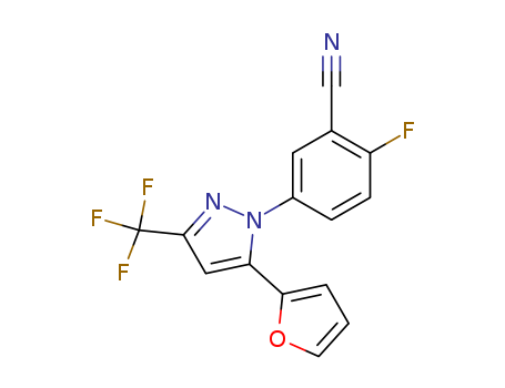 2-FLUORO-5-(5-FURAN-2-YL-3-TRIFLUORO-METHYL-PYRAZOL-1-YL)-BENZONITRILE