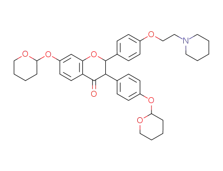 2,3-Dihydro-2-[4-[2-(1-piperidinyl)ethoxy]phenyl]-7-[(tetrahydro-2H-pyran-2-yl)oxy]-3-[4-[(tetrahydro-2H-pyran-2-yl)oxy]phenyl]-4H-1-benzopyran-4-one