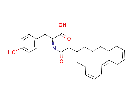 Molecular Structure of 259143-19-6 (N(L-TYROSINE)-9Z,12Z,15Z-OCTADECATRIENAMIDE)