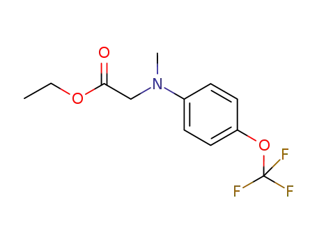 Molecular Structure of 851266-69-8 (Glycine, N-methyl-N-[4-(trifluoromethoxy)phenyl]-, ethyl ester)