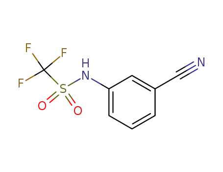 Molecular Structure of 57946-16-4 (Methanesulfonamide,  N-(3-cyanophenyl)-1,1,1-trifluoro-)