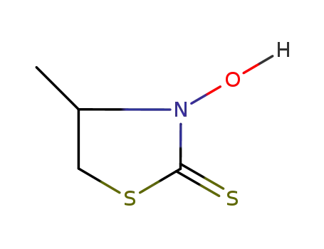 Molecular Structure of 61266-19-1 (2-Thiazolidinethione, 3-hydroxy-4-methyl-)